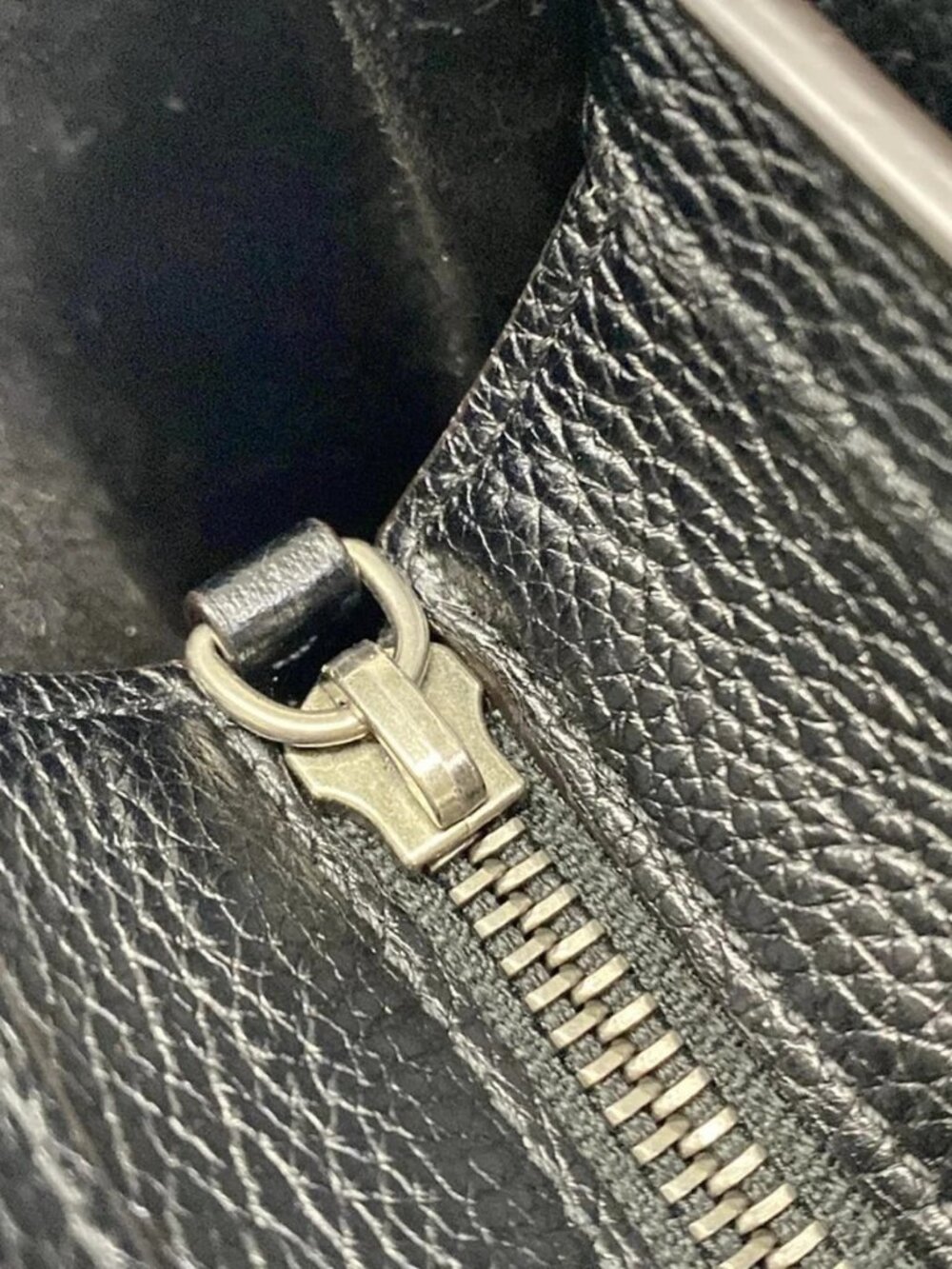 CELINE Luggage Nano Shopper - Black Drummed calfskin Handbag - Picture 8 of 15